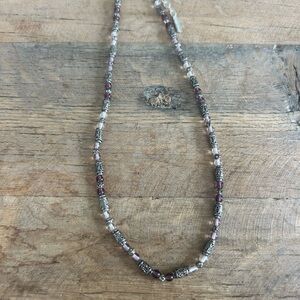 Napier Silver and Purple Necklace with Elegant Design